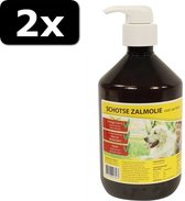 2x ZALMOLIE NATUREL+POMPJE 500ML