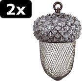 2x - VOEDERHANGER EIKEL 14X14X22CM