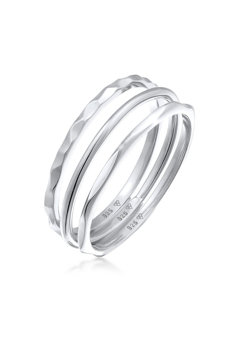 Elli - Ring - Dames Basis Stapel Set van 3 in 925 Sterling Zilver - Dames