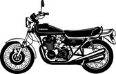 RS Creations - Kawasaki z900 z1 - Muurdecoratie - Oldtimer - Motoren - Vaderdag - Cadeau - Geschenk - Wandplaat - Mancave