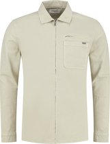 Purewhite -  Heren Regular Fit   Overhemd  - Bruin - Maat S