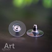 Sterling zilveren (925) oorbellifters - achterkantjes - 11 mm