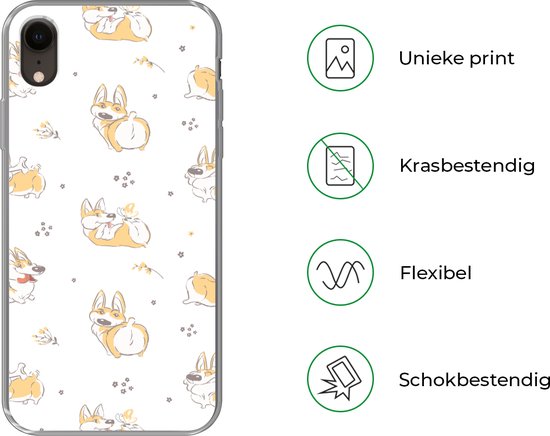 Coque iPhone XR - Motif - Corgi - Chien - Coque de téléphone en Siliconen -