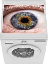 Wasmachine beschermer mat - Oog met vorm van de aarde - Breedte 55 cm x hoogte 45 cm