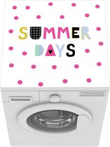 Wasmachine beschermer - Wasmachine mat - Zomer - Quote - Stippen - 60x60 cm - Droger beschermer