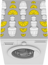 Wasmachine beschermer mat - Tequila - Citroen - Zomer - Patronen - Breedte 60 cm x hoogte 60 cm