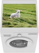 Wasmachine beschermer mat - Lam - Gras - Dier - Breedte 55 cm x hoogte 45 cm