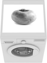 Wasmachine beschermer mat - Knolraap zonder stengelmet een witte achtergrond - zwart wit - Breedte 55 cm x hoogte 45 cm