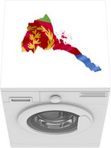 Wasmachine beschermer mat - Illustratie van de kaart van Eritrea - Breedte 60 cm x hoogte 60 cm