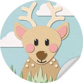 Muursticker Hertje Rond - Wanddecoratie - Kinderkamer - Babykamer