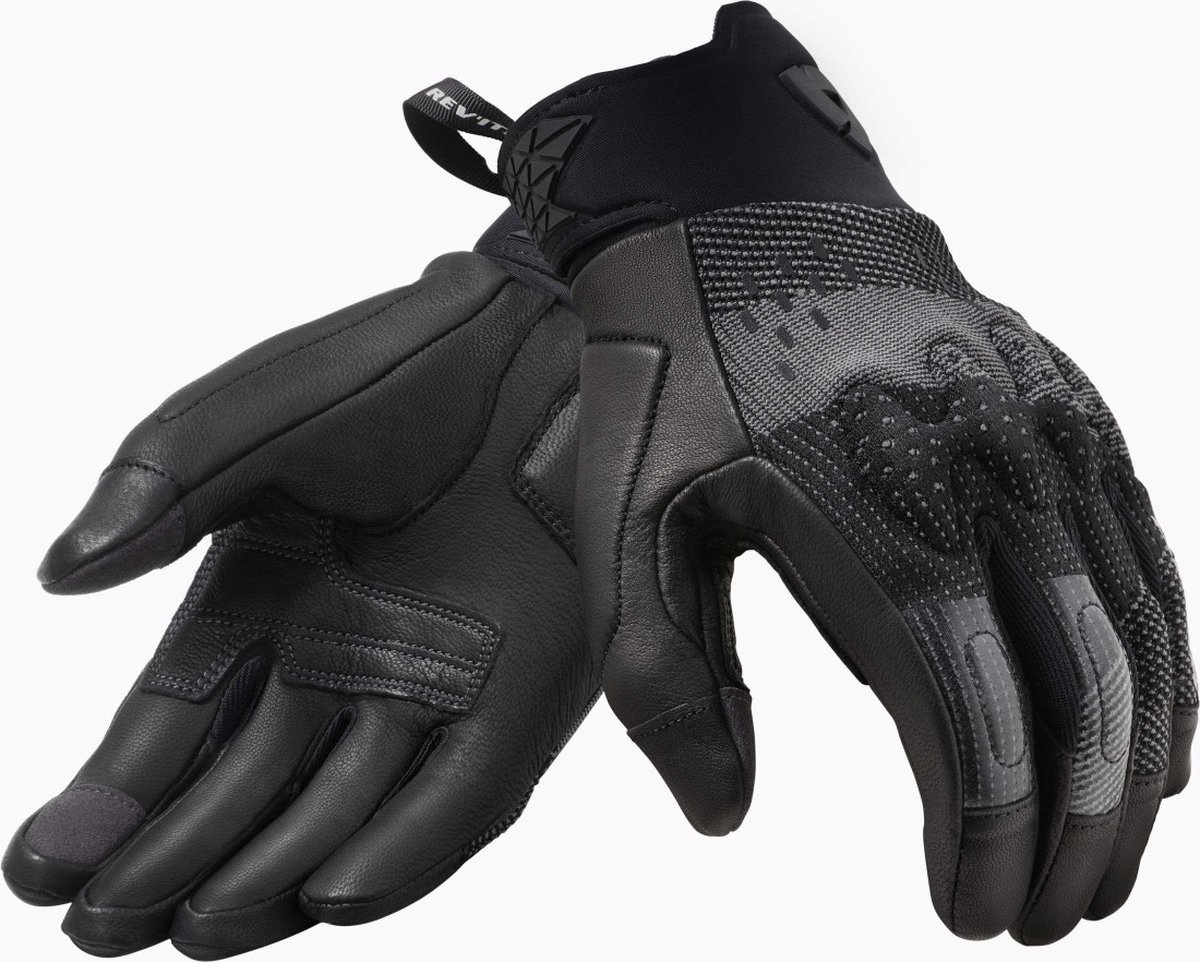 REV'IT! Kinetic Black Anthracite Motorcycle Gloves 3XL - Maat 3XL - Handschoen