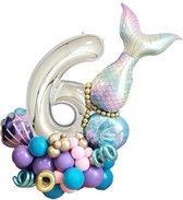TDR-Digital Mermaid Ballon Set 6 ans -Soirée à thème-Fête d'enfants- Set de Décoration