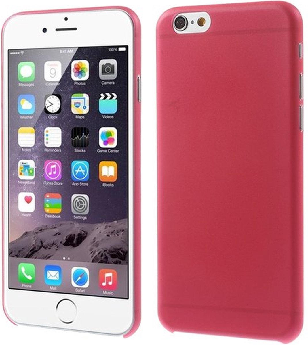Peachy Ultra dunne, stevige 0.3 mm dikke geschikt voor iPhone 6 6s hoesjes - Rood