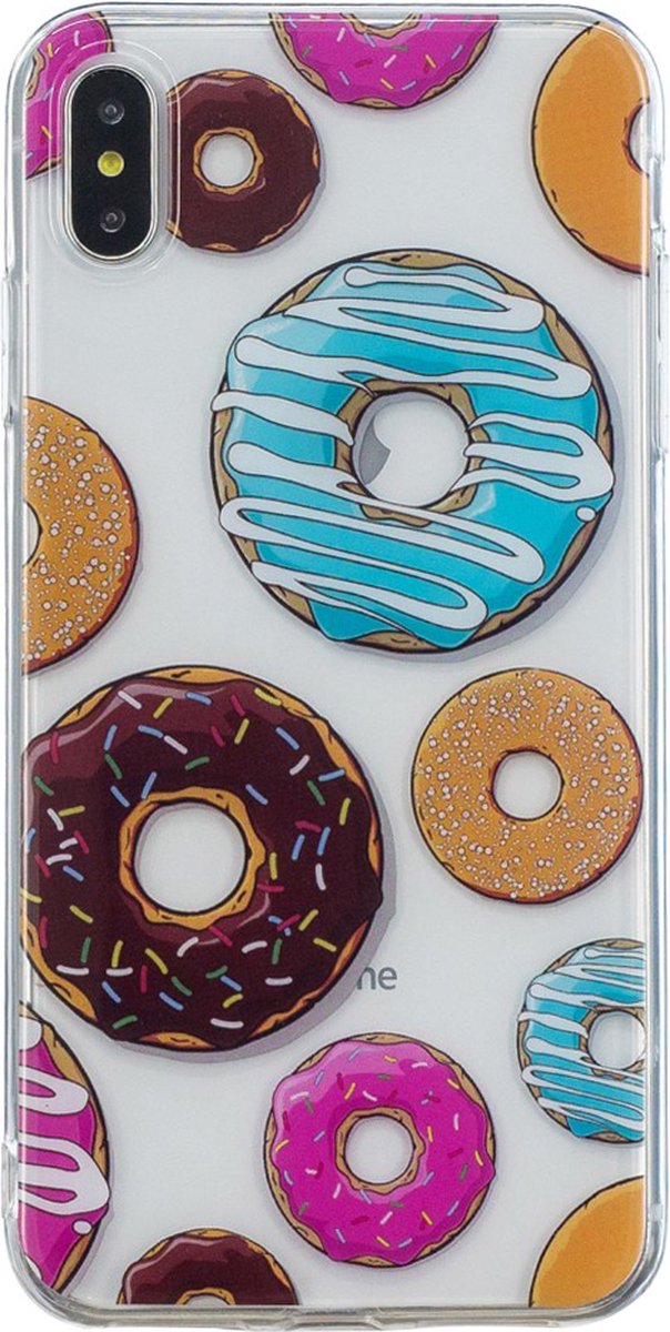 Peachy TPU hoesje geschikt voor iPhone XS Max case - Donut Zacht