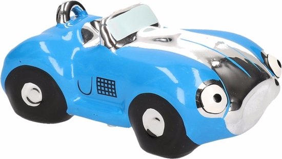 Tirelire voiture de sport bleue cabriolet 14 cm
