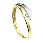 The Jewelry Collection Ring Diamant 0.030ct H Si - Bicolor Goud