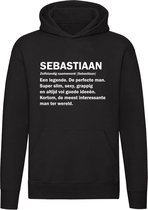 Sebastiaan grappige Hoodie | verjaardag | cadeau | kado | Unisex | Trui | Sweater | Capuchon | Zwart