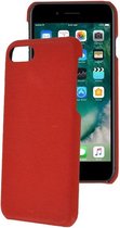 Hoesje iPhone SE 2022 - Echt Leer Backcover - iPhone SE2022 Case Echt Leder Back Cover Rood