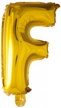 folieballon Letter F 41 cm goud