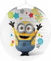 lampion Minions junior 25 cm papier wit/geel