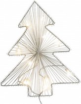 kerstboom 10 led 30 cm katoen wit