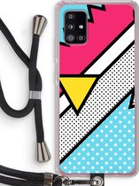 Case Company® - Samsung Galaxy A51 5G hoesje met Koord - Pop Art #3 - Telefoonhoesje met Zwart Koord - Bescherming aan alle Kanten en Over de Schermrand