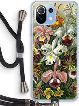 Case Company® - Xiaomi Mi 11 Lite hoesje met Koord - Haeckel Orchidae - Telefoonhoesje met Zwart Koord - Bescherming aan alle Kanten en Over de Schermrand