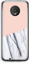 Case Company® - Motorola Moto G6 hoesje - A touch of peach - Soft Cover Telefoonhoesje - Bescherming aan alle Kanten en Schermrand