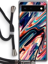 Case Company® - Google Pixel 6 hoesje met Koord - Quantum Being - Telefoonhoesje met Zwart Koord - Bescherming aan alle Kanten en Over de Schermrand