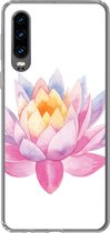 Coque Huawei P30 - Aquarelle - Bloem - Nénuphar - Coque de téléphone en Siliconen