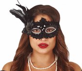 verkleedmasker 40 x 3 cm zwart one-size