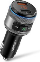 UGREEN Bluetooth FM Transmitter - Carkit - Autolader USB 3.0 Quick Charge - Snellader - Handsfree Bellen - Autoradio - Auto Accessoires (zwart) 020138