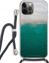 Case Company® - iPhone 12 Pro Max hoesje met Koord - Stranded - Telefoonhoesje met Zwart Koord - Extra Bescherming aan alle Kanten en Over de Schermrand