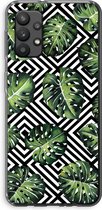 Case Company® - Samsung Galaxy A32 4G hoesje - Geometrische jungle - Soft Cover Telefoonhoesje - Bescherming aan alle Kanten en Schermrand