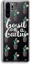 Case Company® - Huawei P30 Pro hoesje - Cactus quote - Soft Cover Telefoonhoesje - Bescherming aan alle Kanten en Schermrand
