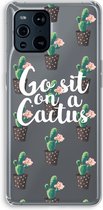Case Company® - OPPO Find X3 Pro hoesje - Cactus quote - Soft Cover Telefoonhoesje - Bescherming aan alle Kanten en Schermrand