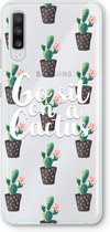 Case Company® - Samsung Galaxy A70 hoesje - Cactus quote - Soft Cover Telefoonhoesje - Bescherming aan alle Kanten en Schermrand