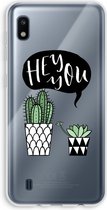 Case Company® - Samsung Galaxy A10 hoesje - Hey you cactus - Soft Cover Telefoonhoesje - Bescherming aan alle Kanten en Schermrand