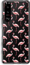 Case Company® - Sony Xperia 5 III hoesje - Flamingo - Soft Cover Telefoonhoesje - Bescherming aan alle Kanten en Schermrand