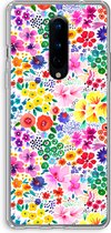 Case Company® - OnePlus 8 hoesje - Little Flowers - Soft Cover Telefoonhoesje - Bescherming aan alle Kanten en Schermrand