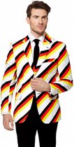 verkleedpak Duits heren polyester mt 60 wit/zwart/rood