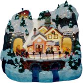 kerstdorp kersthuis led 26 cm keramiek