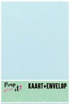 envelop en kaart 10 x 15 cm papier blauw 8 stuks