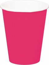 feestbekers 350 ml papier roze 8-delig