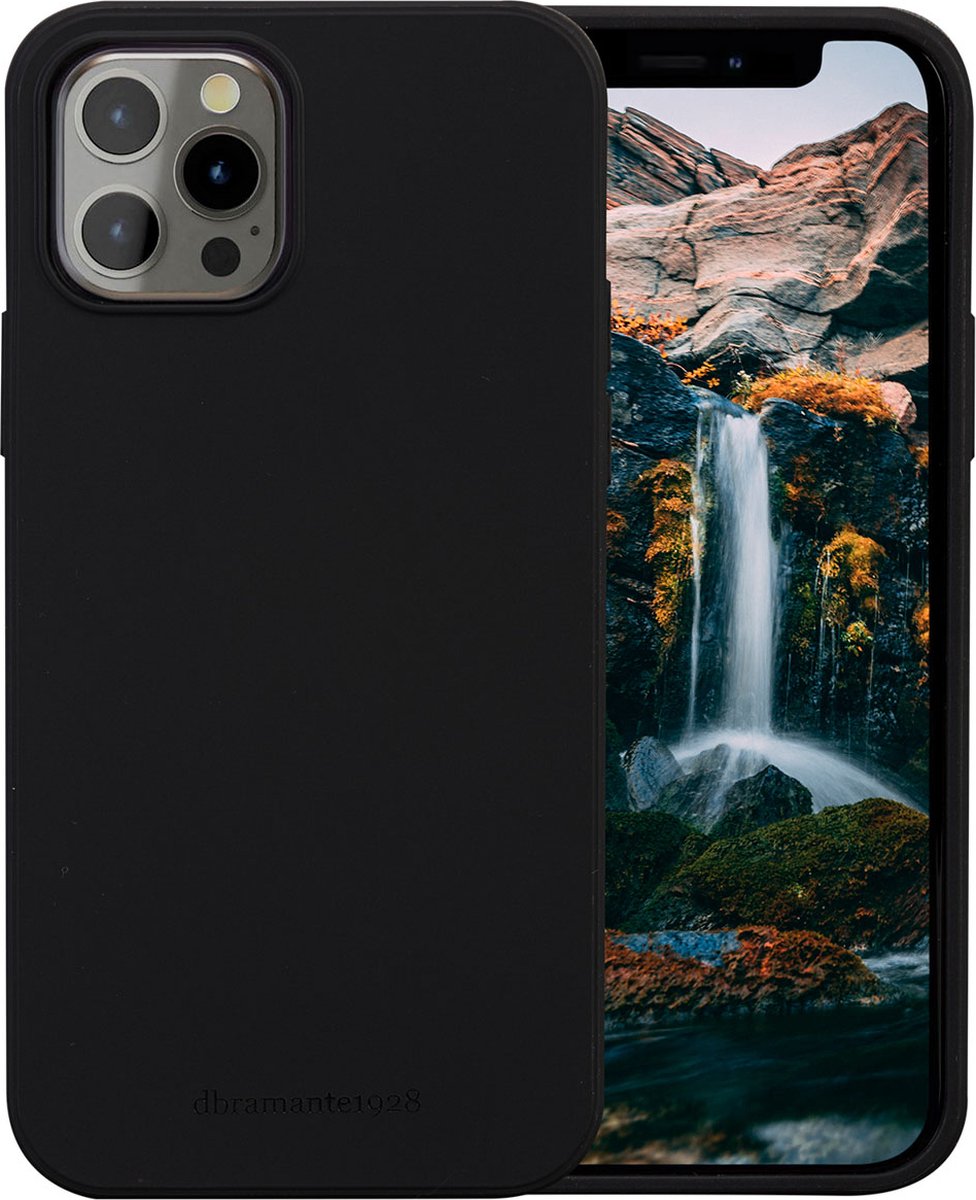 dbramante1928 Hoesje Siliconen Geschikt voor iPhone 12 Pro Max - Dbramante1928 Greenland Backcover - Zwart