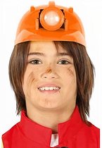 mijnwerkershelm met licht junior rood one-size