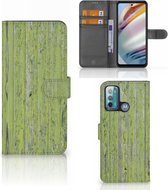Wallet Book Case Motorola Moto G60 Phone Case Vert Wood