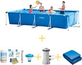 Zwembad - Frame Pool - 450 x 220 x 84 cm - Inclusief WAYS Onderhoudspakket, Filterpomp & Grondzeil