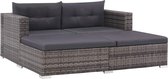 Medina 3-delige Loungeset met kussens poly rattan grijs