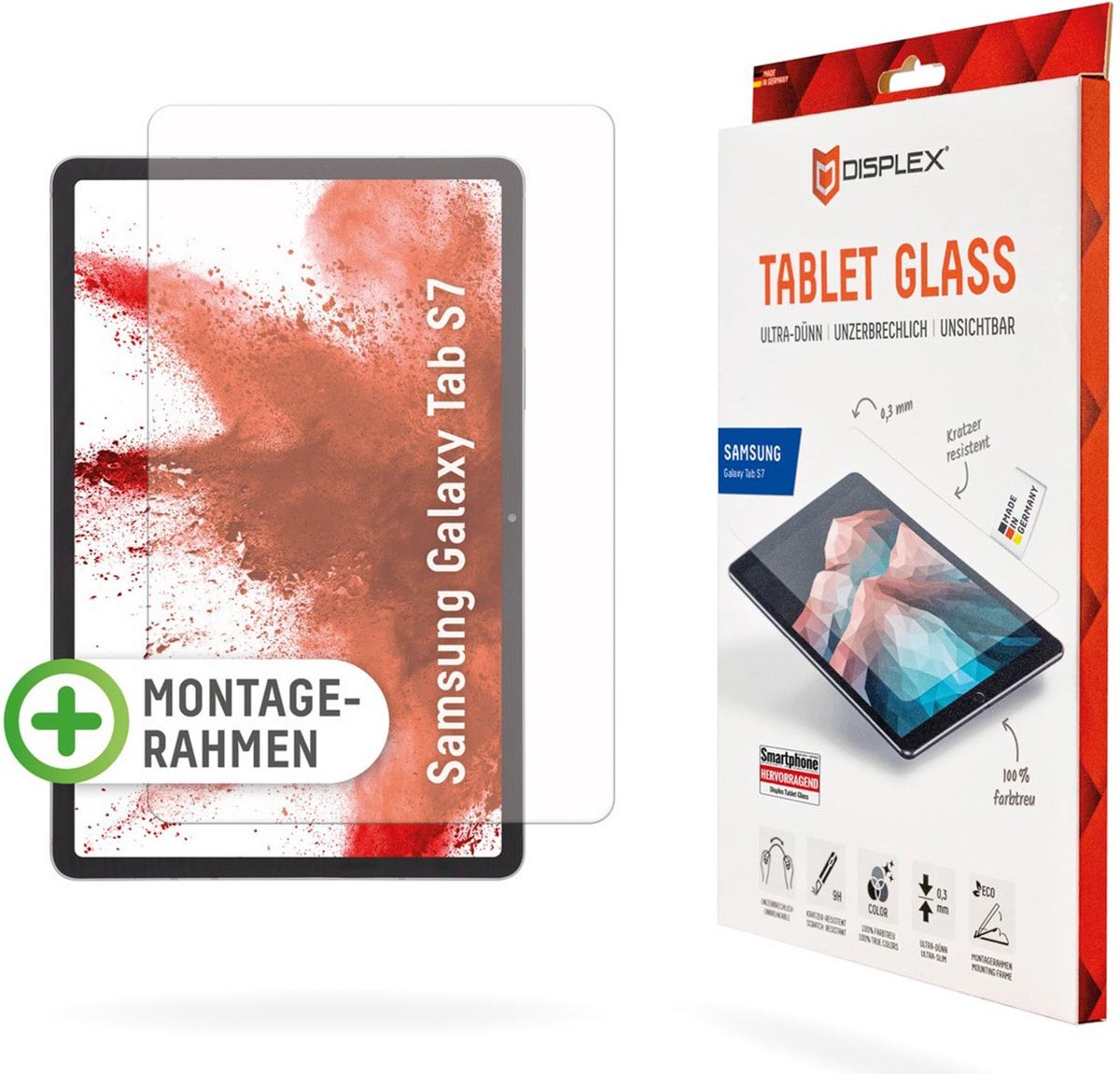 Displex Screenprotector Geschikt voor Samsung Galaxy Tab S9 / Tab S7 / Tab S8 / Tab S9 FE Plus - Displex Tablet Glass Screenprotector